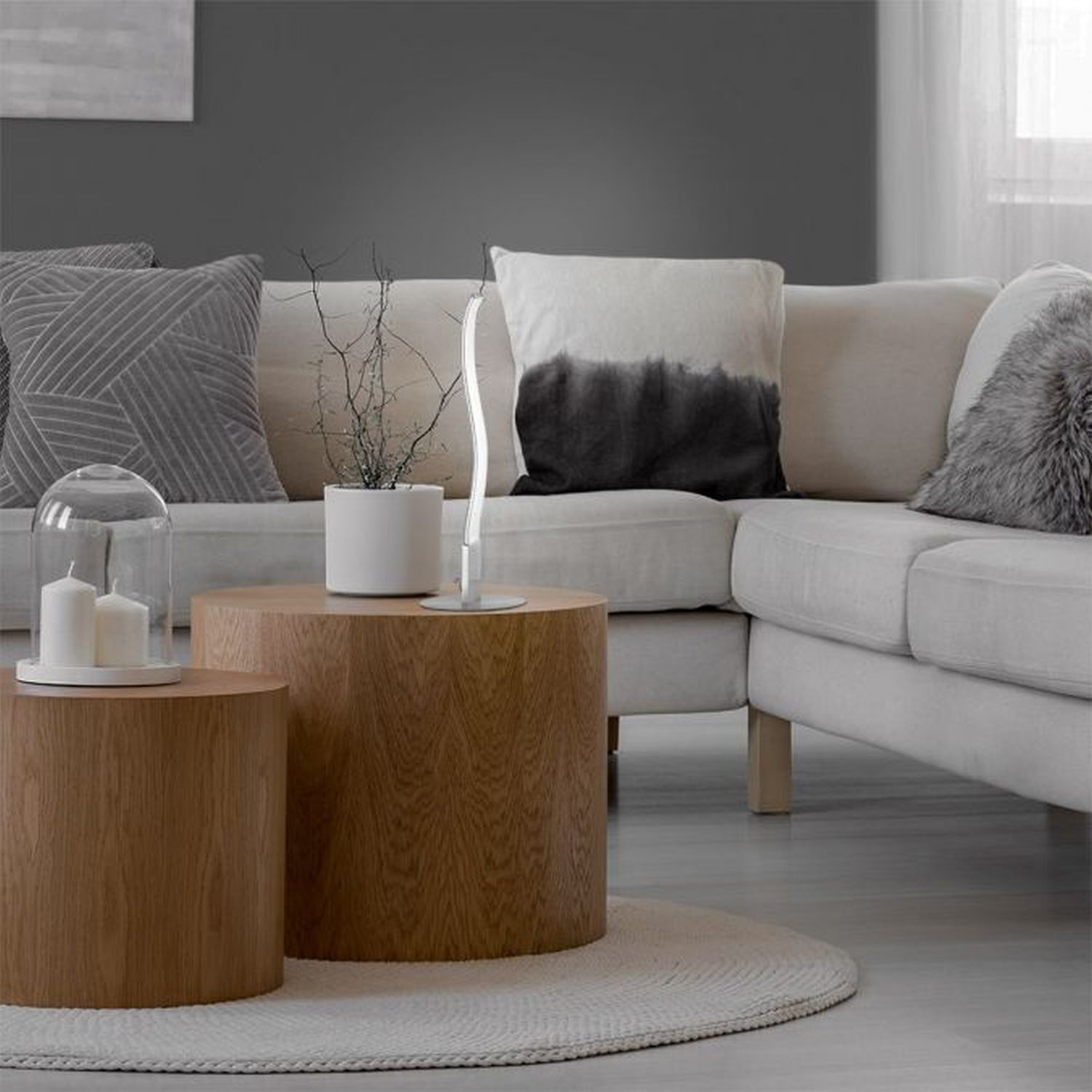 LED Tischlampe Metall in Stahl 30 cm 300 lm blendarm Kaffeetisch, Tabelle, Couch, Dekoration für Zuhause, Innenarchitektur