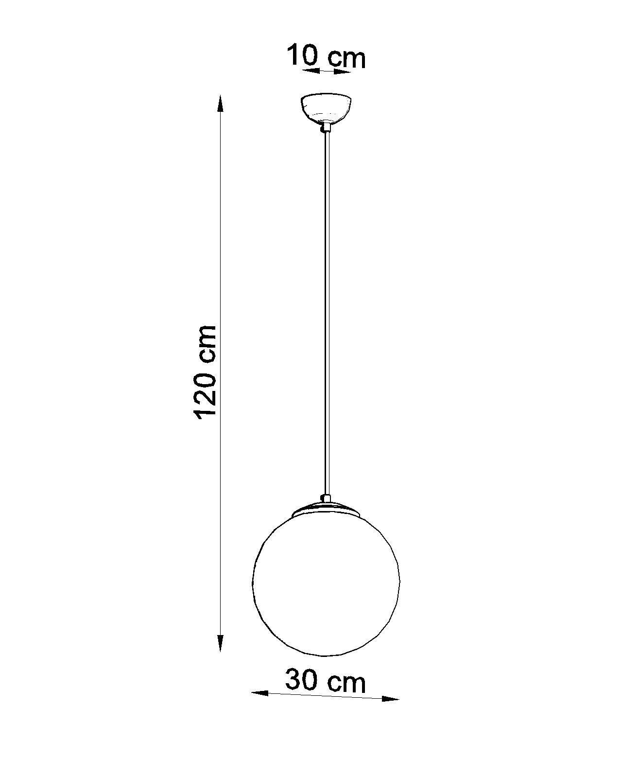 Hängeleuchte Glas Kugel Ø 30 cm E27 Weiß Gold BIANCO
