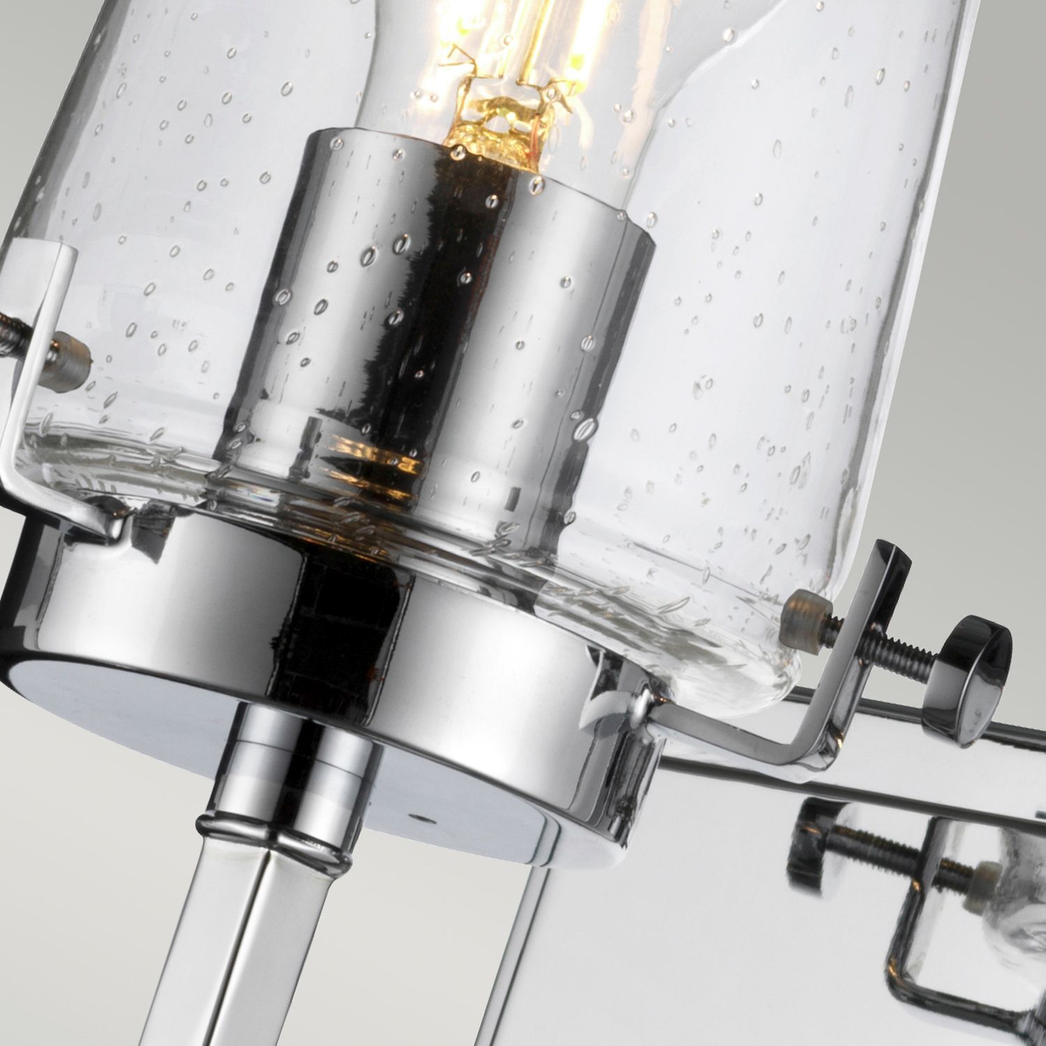 Wandleuchte Badezimmer Chrom 56 cm hoch E27 IP44 Lampe, Kronleuchter