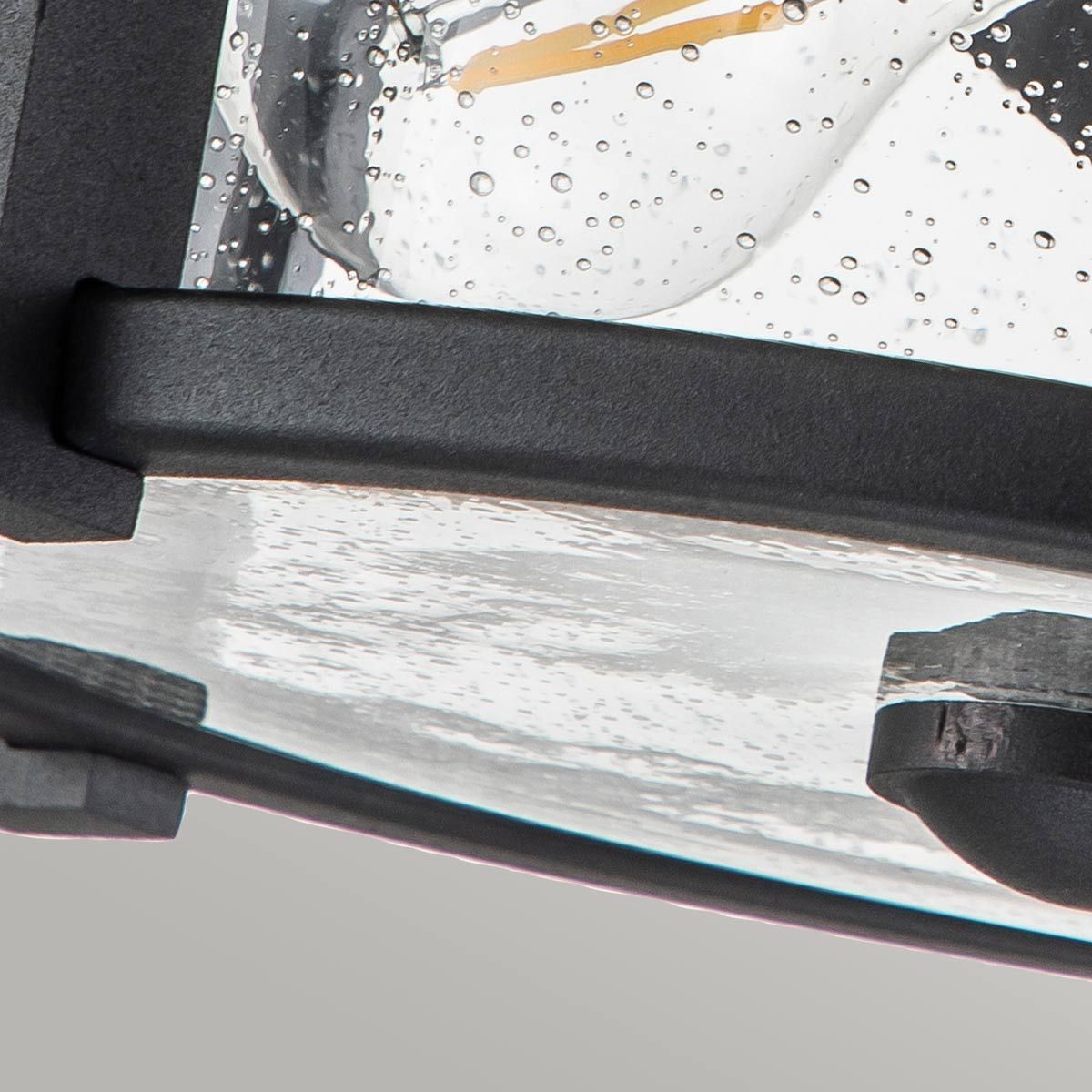 Deckenlampe außen rund Ø 33 cm Schwarz Transparent IP44 Transport, Fahrzeug, Auto