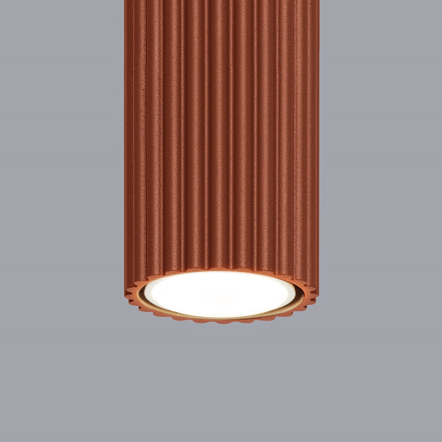 Spot Lampe Decke Aufputz H: 30 cm Ø 6,5 cm Rot Alu GU10