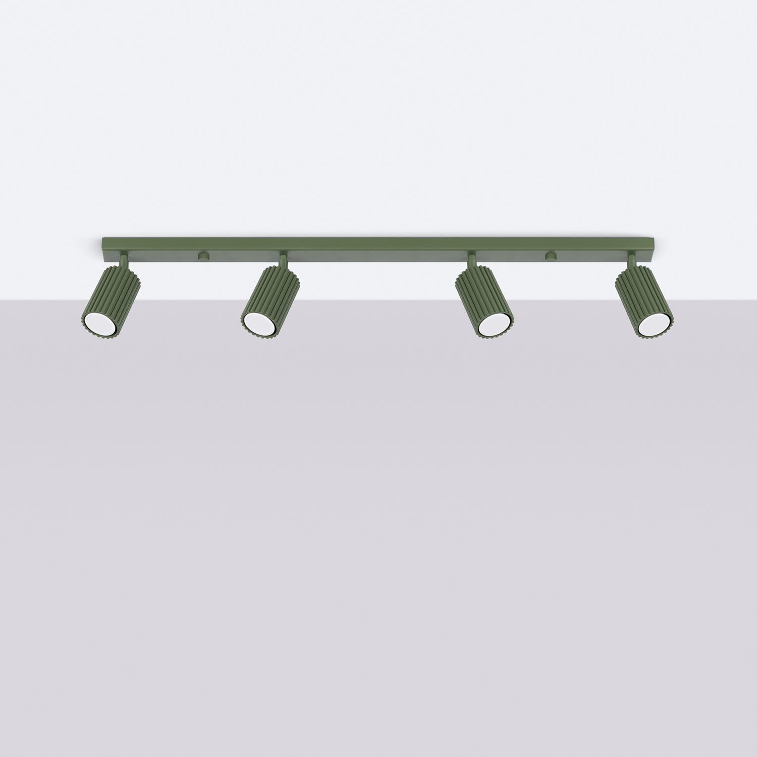 Deckenstrahler Modern GU10 4-flammig 81 cm lang in Grün