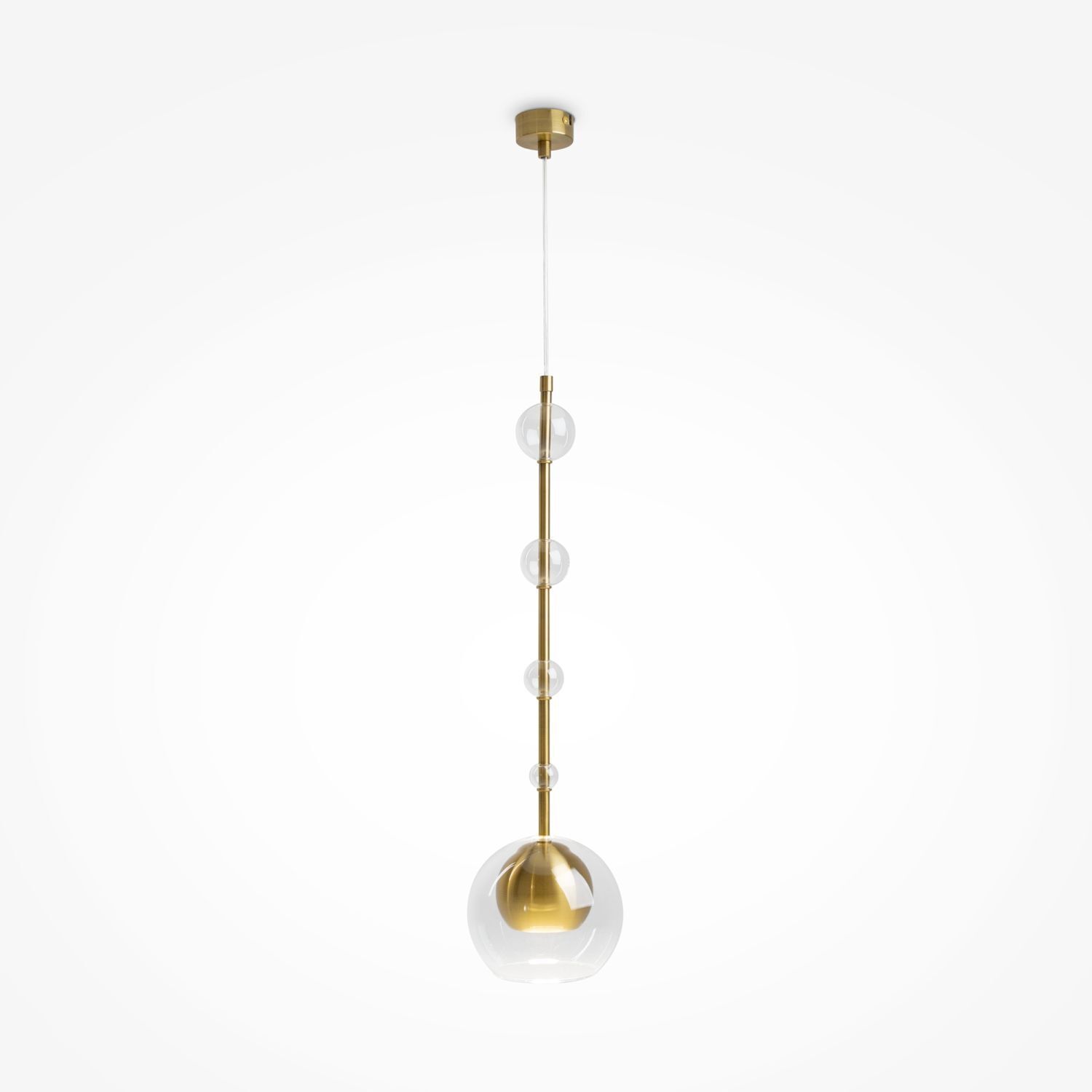 Hängeleuchte Metall Glas Ø 16 cm H: max. 362,5 cm GU10