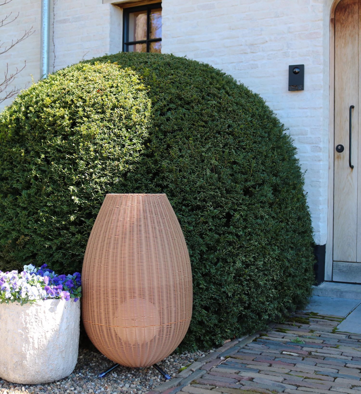 LED Akku Wegeleuchte dimmbar Natur IP44 79 cm 3000 K Pflanze, Vegetation, Zaun, Hecke