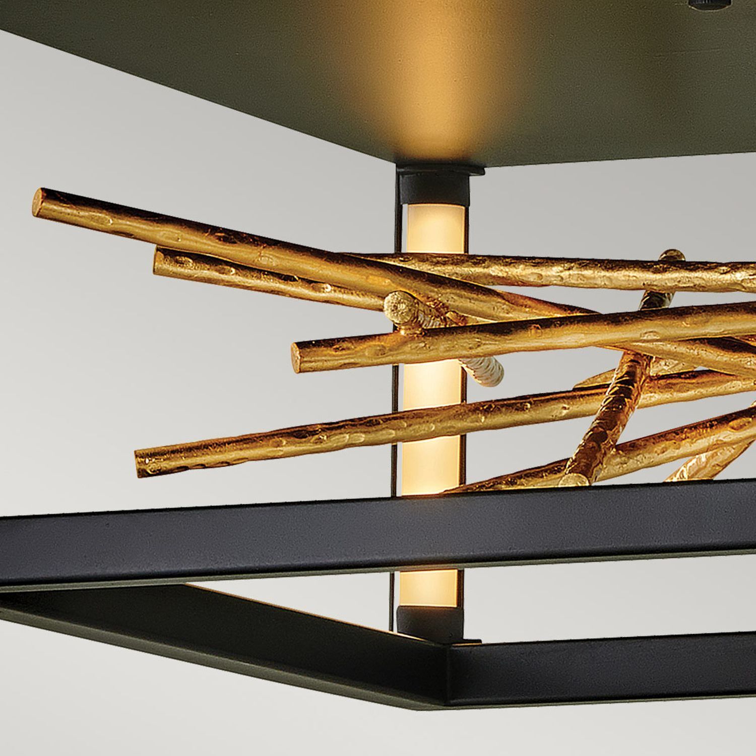 Deckenleuchte LED in Schwarz Gold indirekt Metall VALIA
