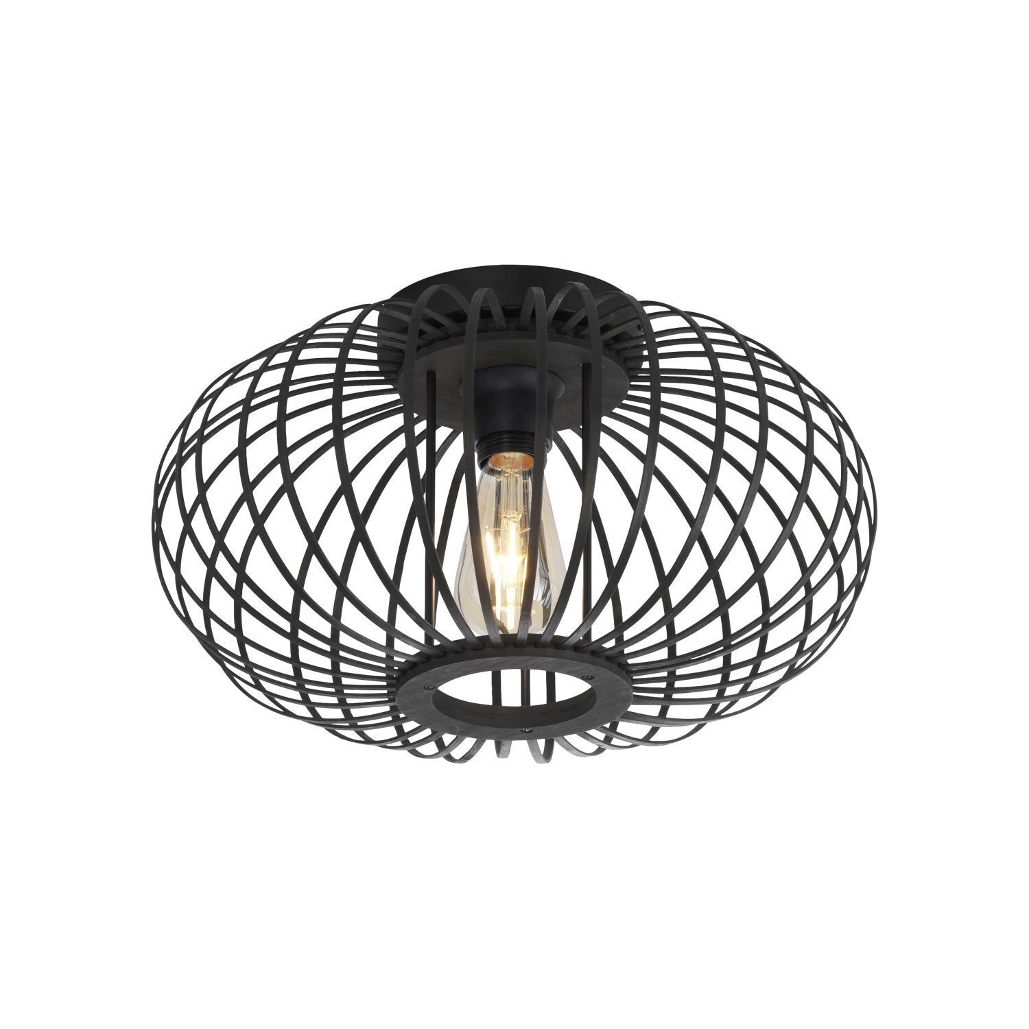 Deckenlampe Skandinavisch Metall Holz E27 rund Ø40 cm