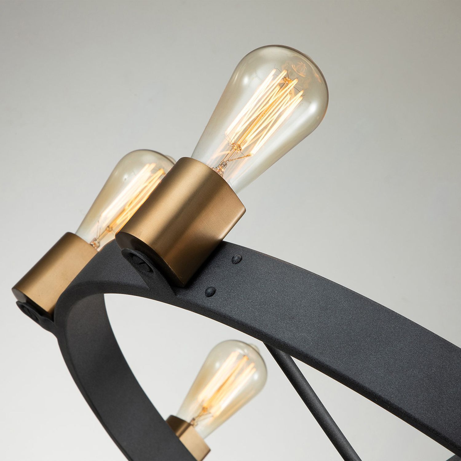 Leuchte, Hängeleuchte, Glühbirne, Metall, schwarz