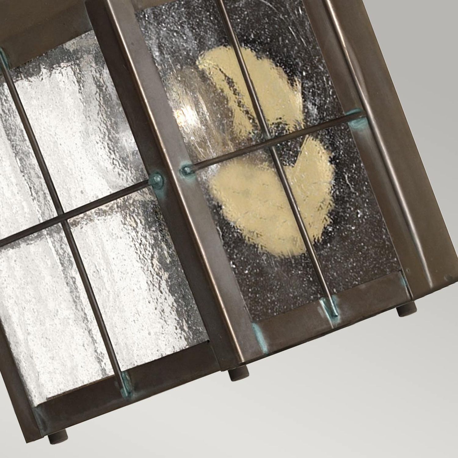 Außenwandleuchte Messing Glas E27 IP44 24,8 cm hoch klein Kabinett, Mobiliar, Tür