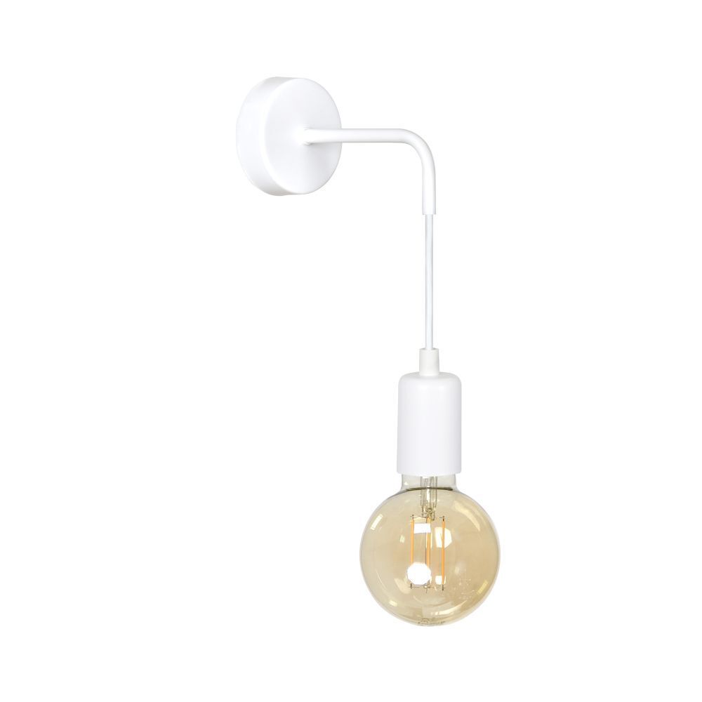 Wandlampe Weiß verstellbar Retro für E27 Wandleuchte