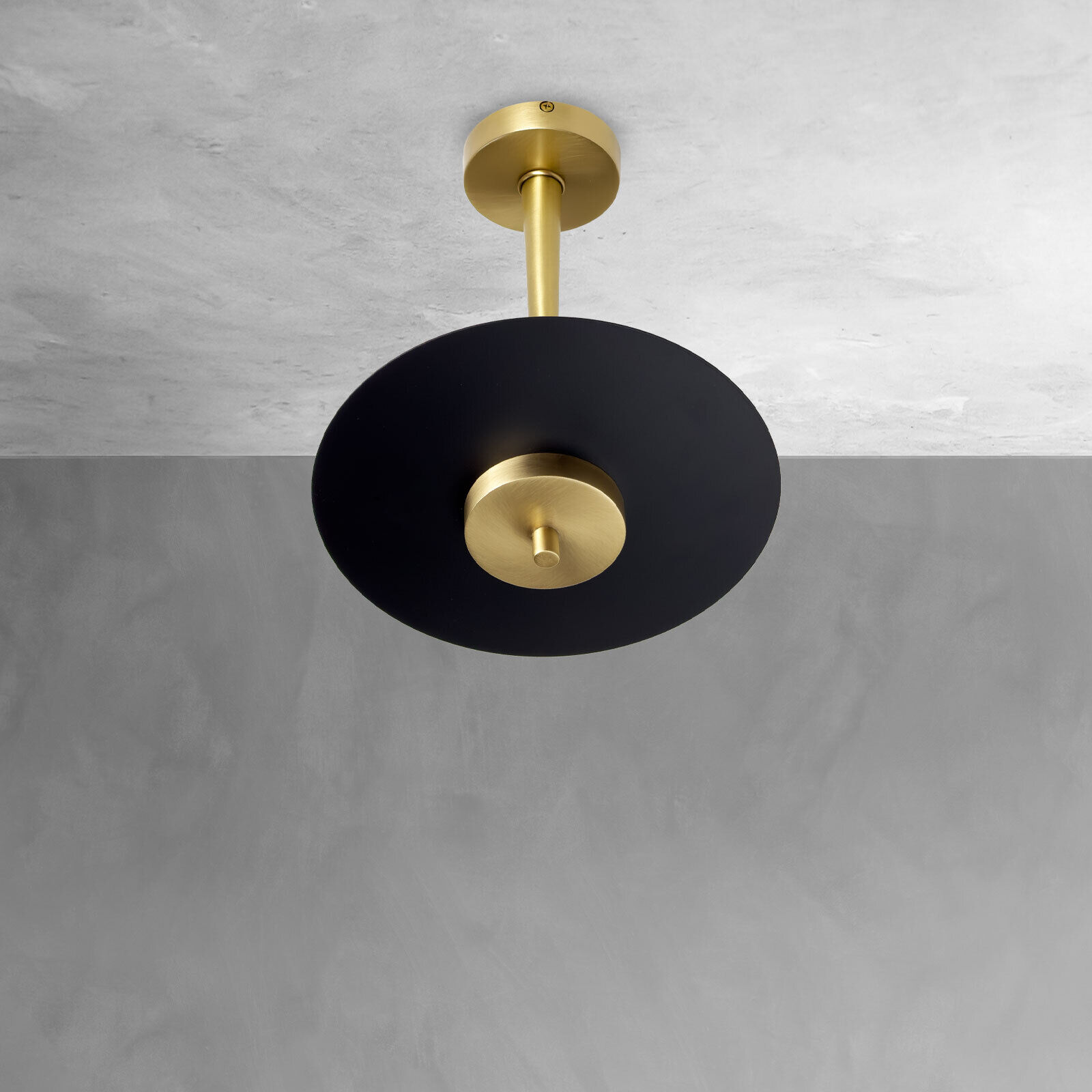 LED Deckenleuchte 2700 K 1150 lm D: 23 cm rund Messing Eisen Leuchte