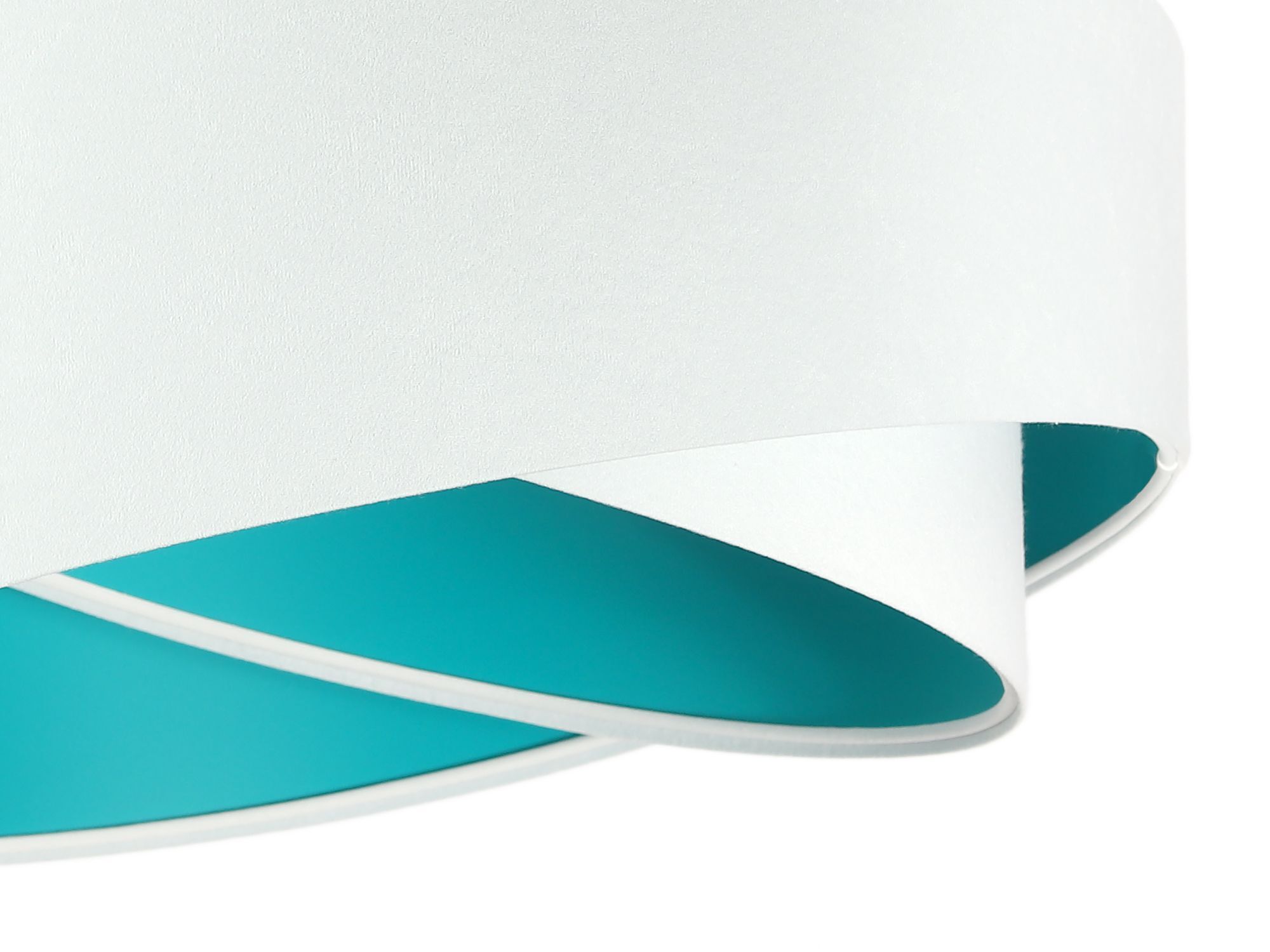 Hängeleuchte Schirm Weiß Türkis Stoff rund Ø50cm Mütze, Kleidung, Hut, Baseball-Kappe, Lampe