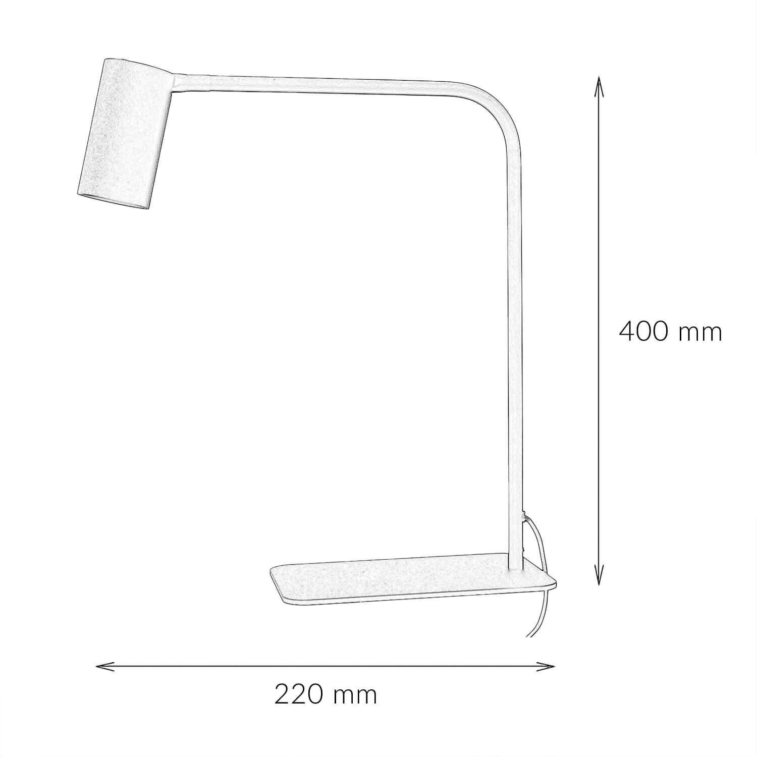 Verstellbare Tischleuchte Schwarz Metall 40cm GU10