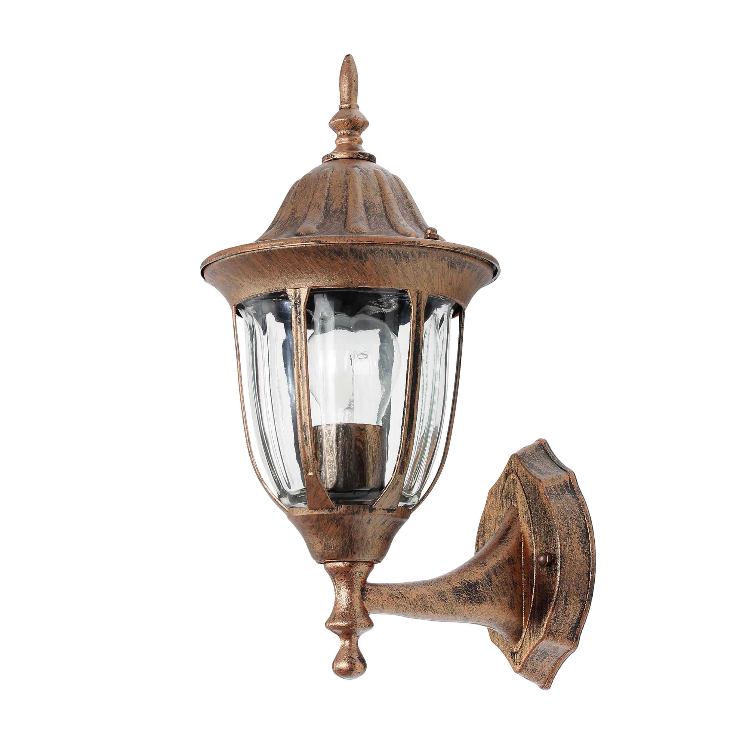 Laterne Wandlampe Außen rustikal wetterfest MILANO Bronze, Lampe, Leuchte, Rauchrohr