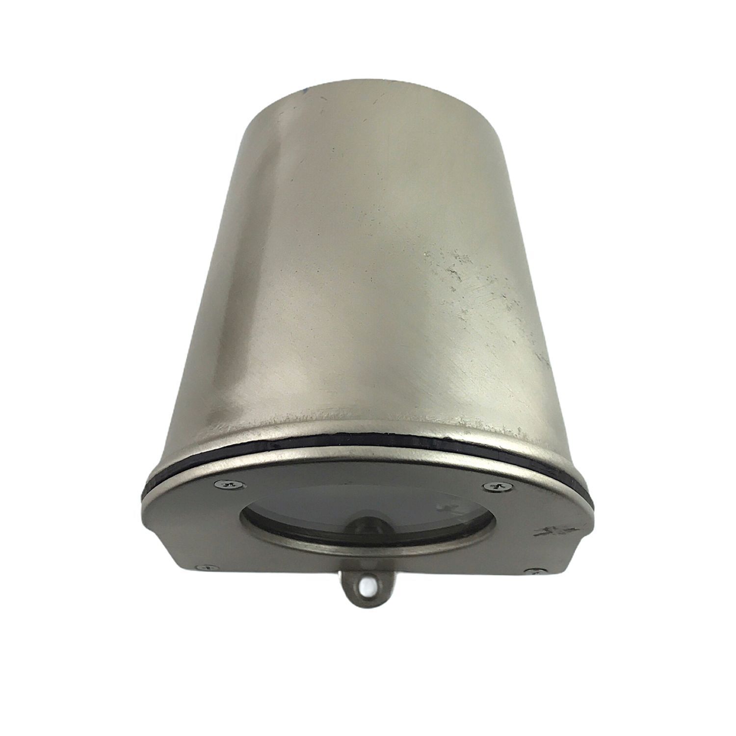 Downlight außen Echt-Messing Glas 10 cm hoch IP54