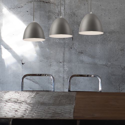 Pendelleuchte Silber Metall 3-flmg Retro Esstisch