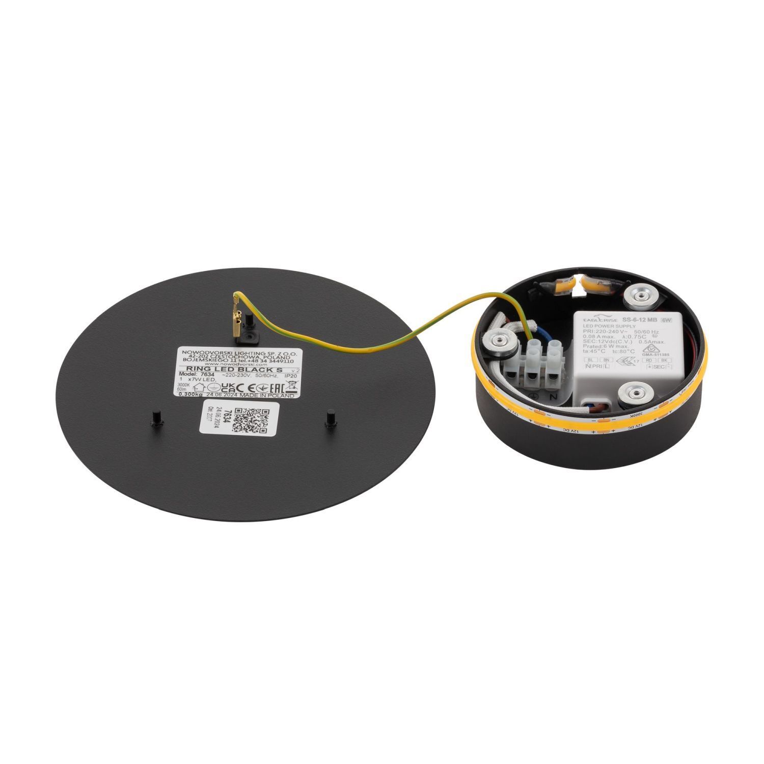 Decklicht, LED, eingebaut, rund, drahtlos