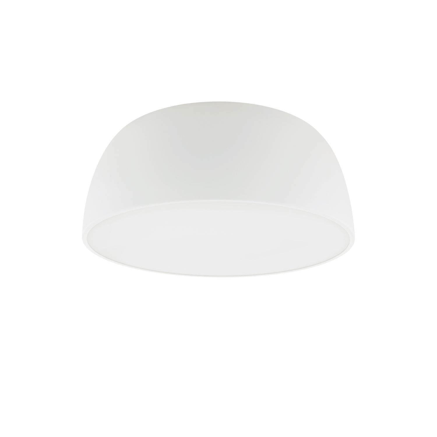 Deckenleuchte Metall Weiß gemütlich E27 Ø38 cm 3-flmg Deckenlampe, Wandlampe, Schirm, weiß, Rund