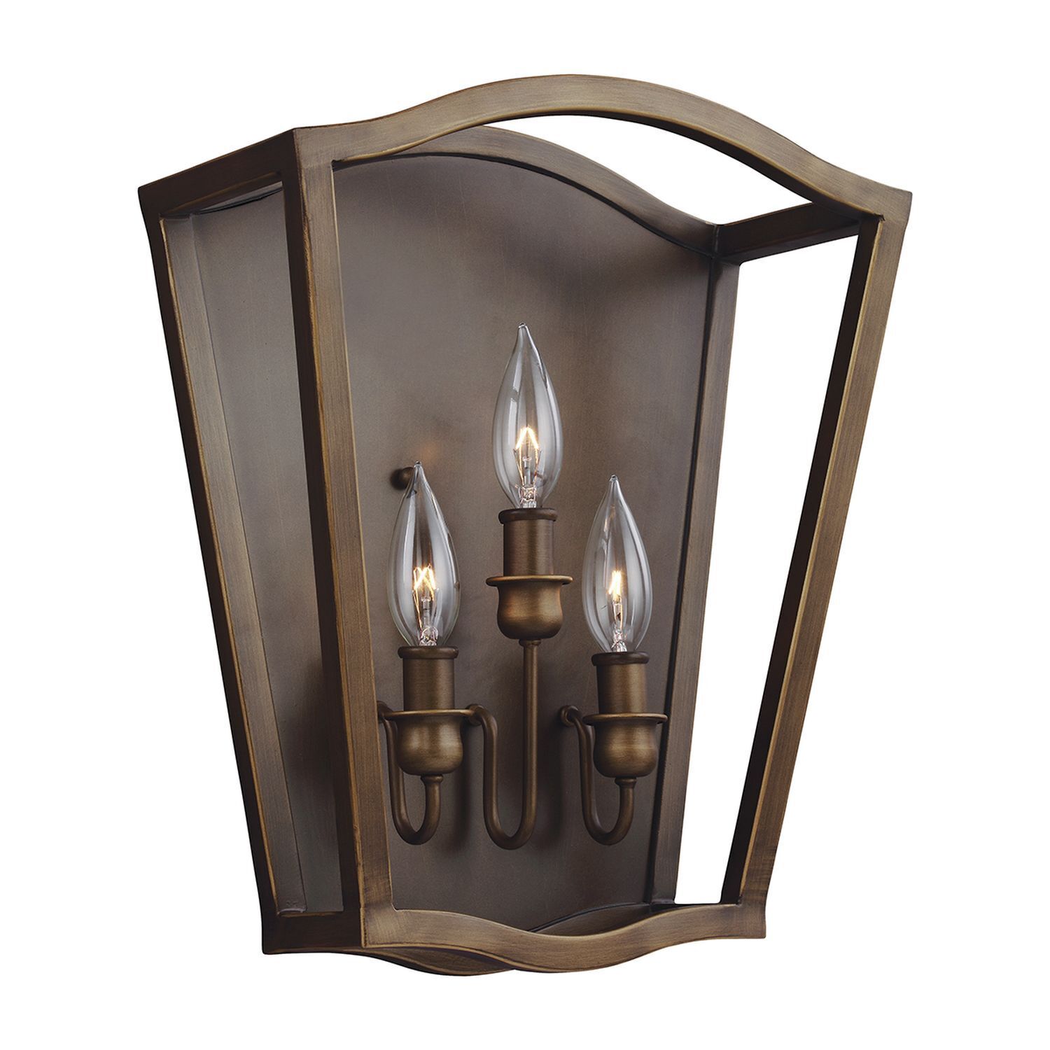 Wandleuchte innen Metall Vintage Design Messing antik