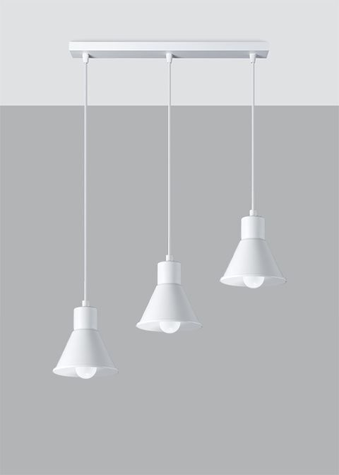 Hängelampe 3-flammig 45 cm lang Retro E27 Metall