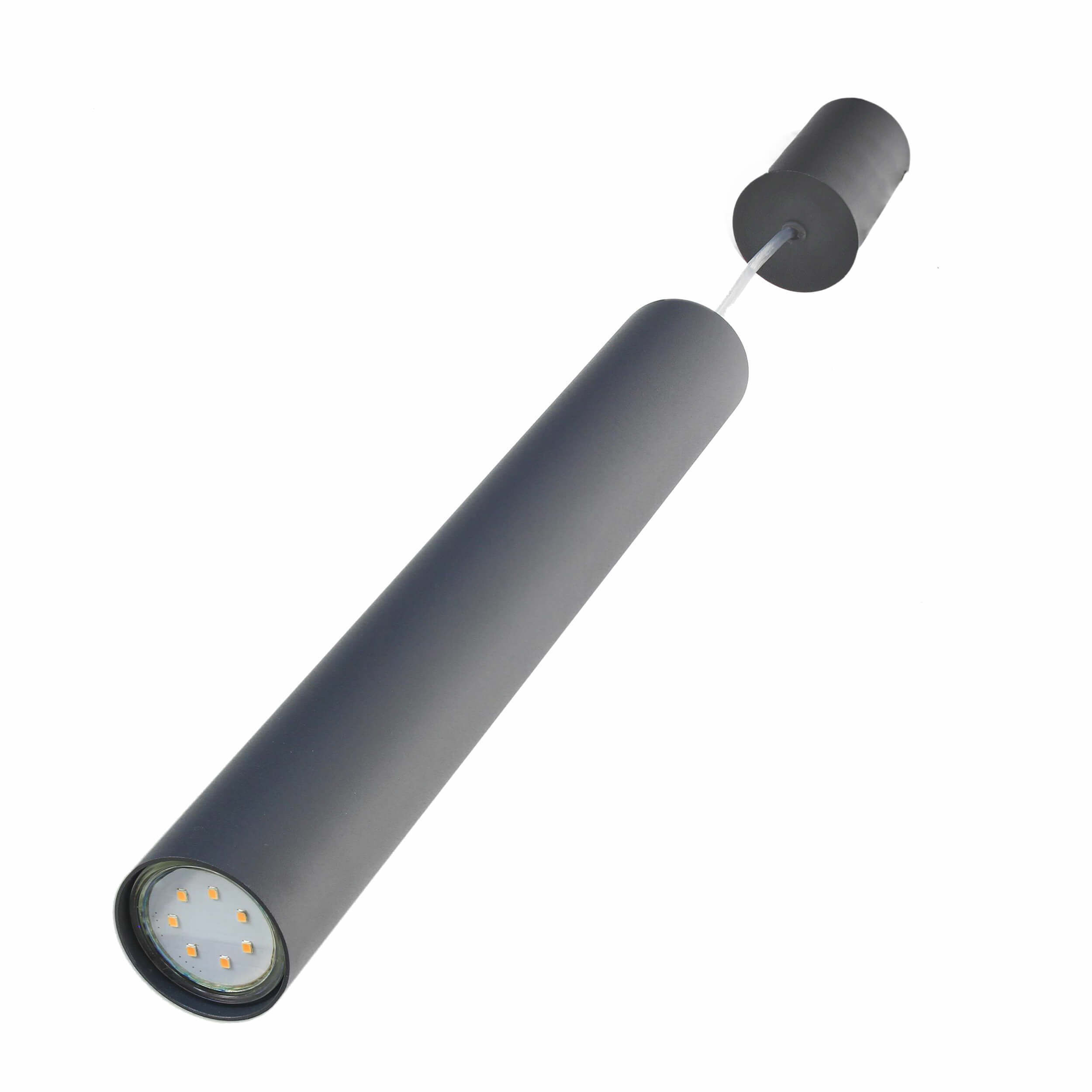 Moderne Pendelleuchte in anthrazit 40/120 cm