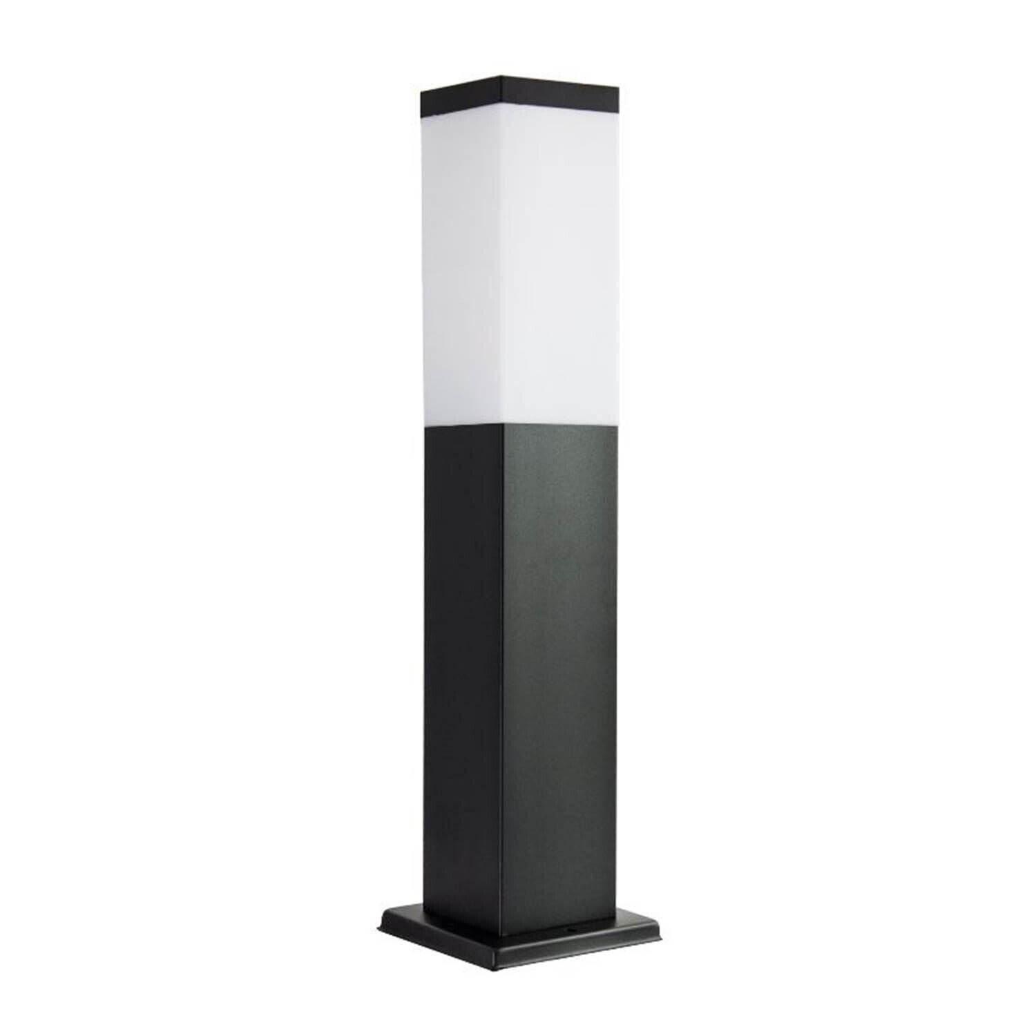 Außenlampe Schwarz Edelstahl 45cm IP44 eckig E27