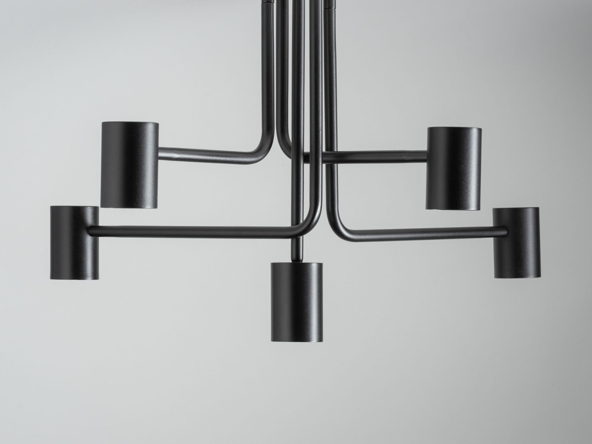 Deckenlampe Schwarz Metall GU10 Beleuchtung akzentuiert
