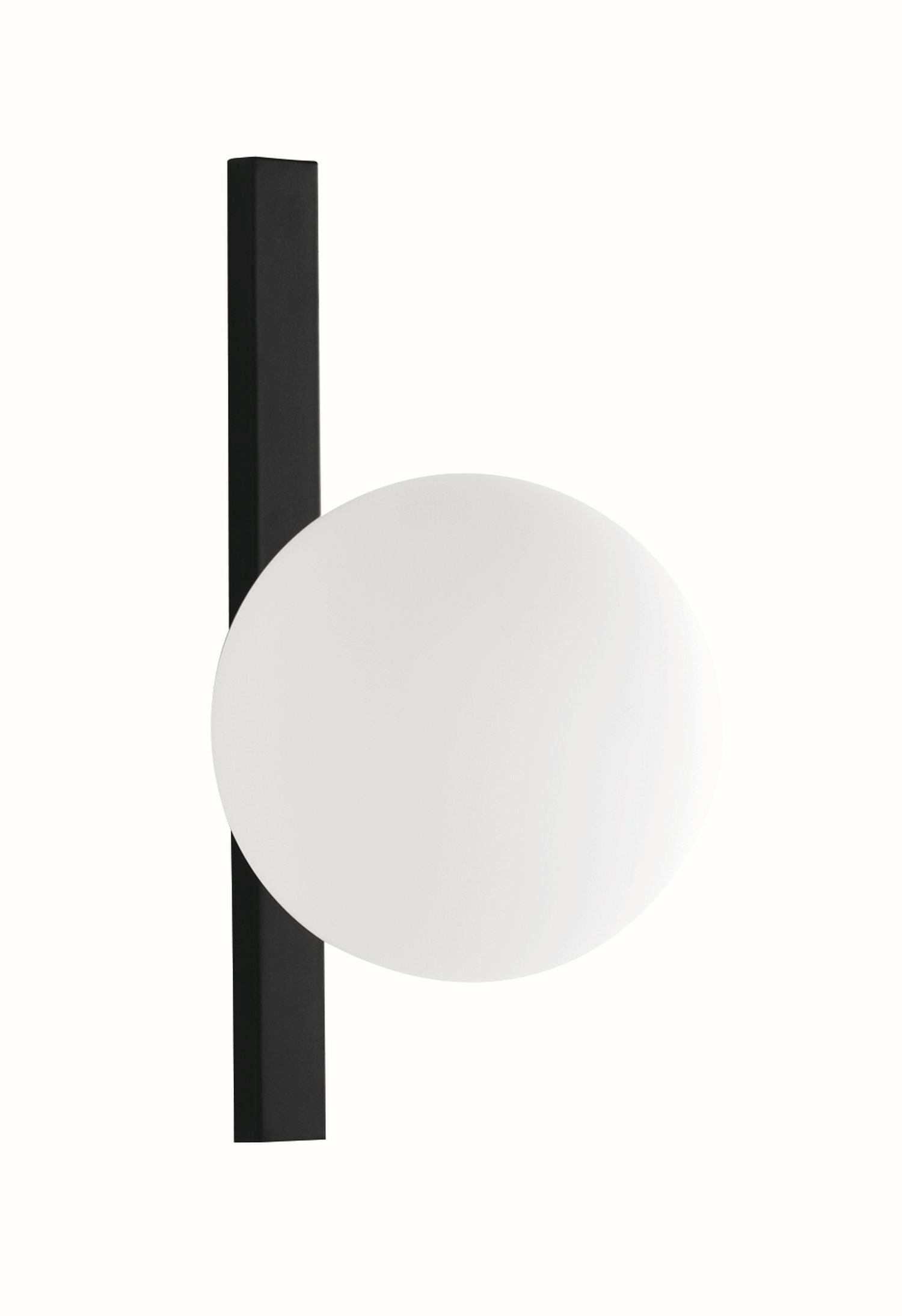 Wandlampe Schwarz Weiß Glaskugel E14 B:14 cm blendarm