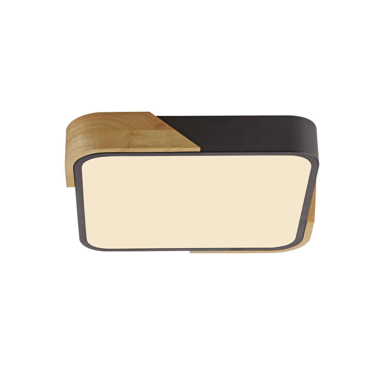 LED Deckenleuchte Holz L:32 cm Schwarz Natur 3000 K