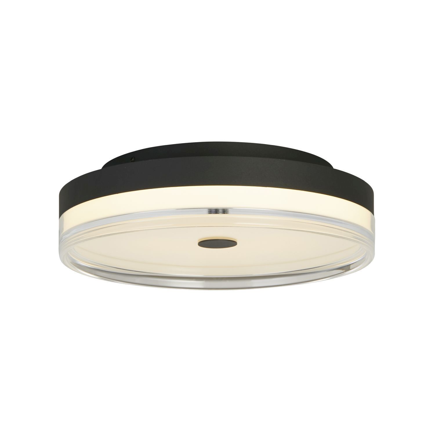 Runde LED Deckenleuchte Metall Schwarz Ø40 cm 29 W