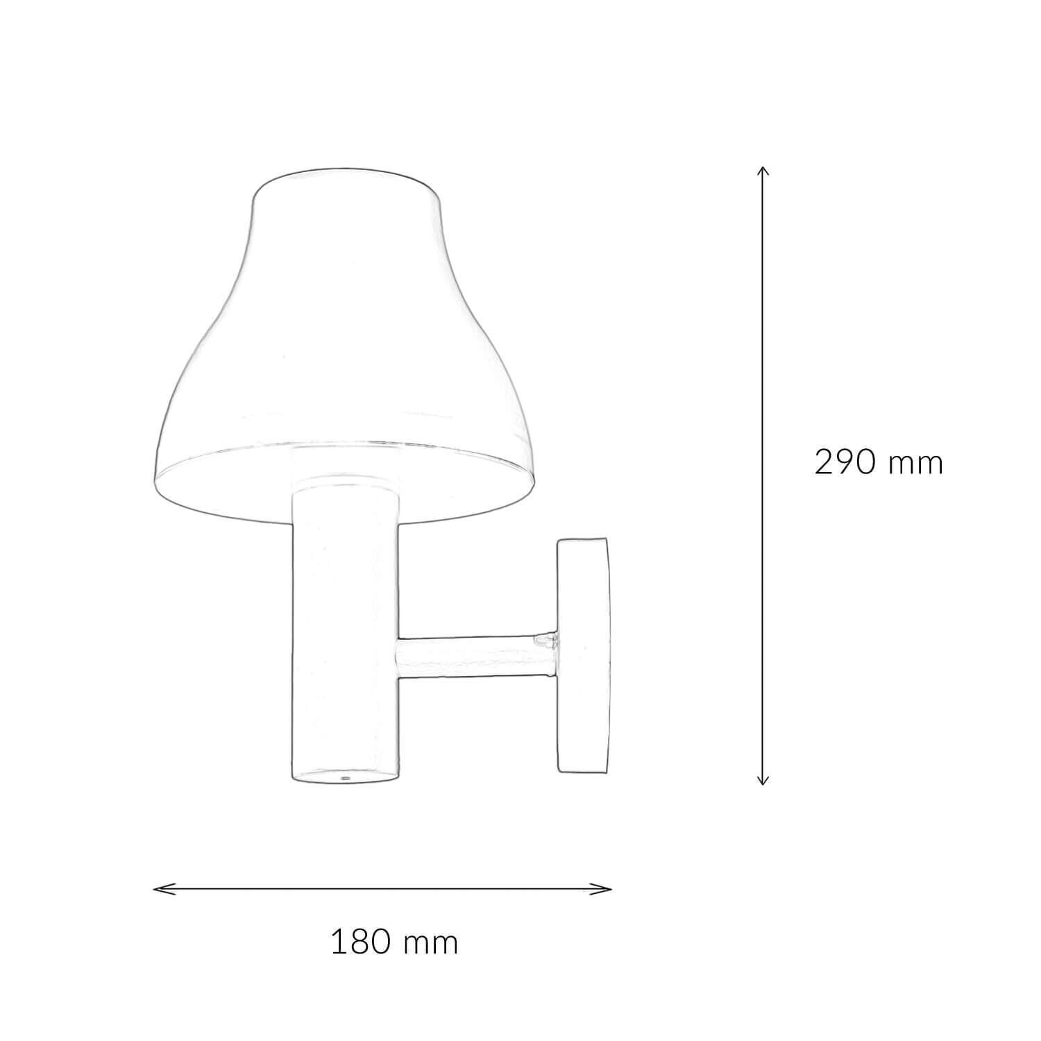 LED Außenlampe Wand in Silber IP44 680 lm 3000 K