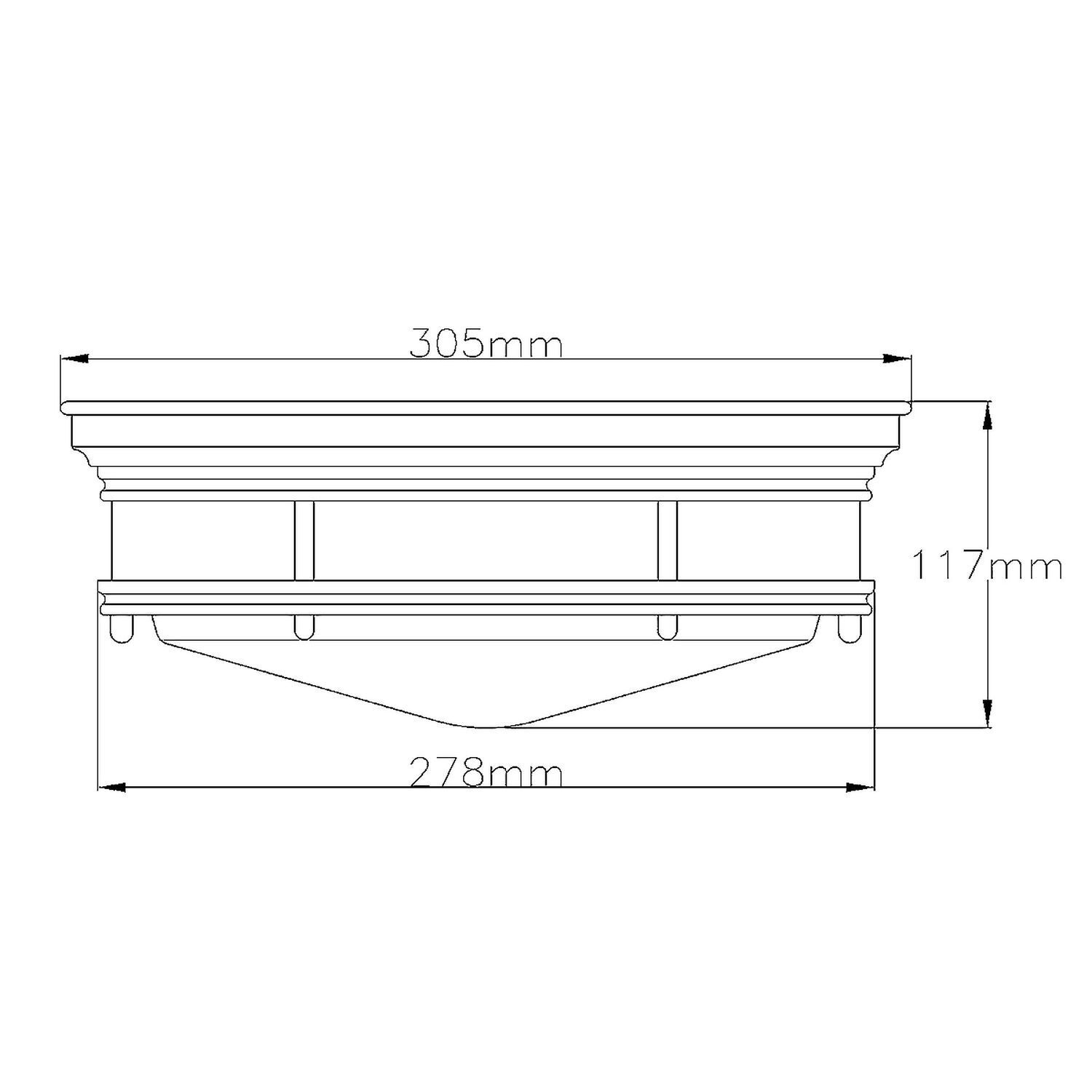 Deckenleuchte rund Ø 30,5 cm IP44 2x E27 Badezimmer