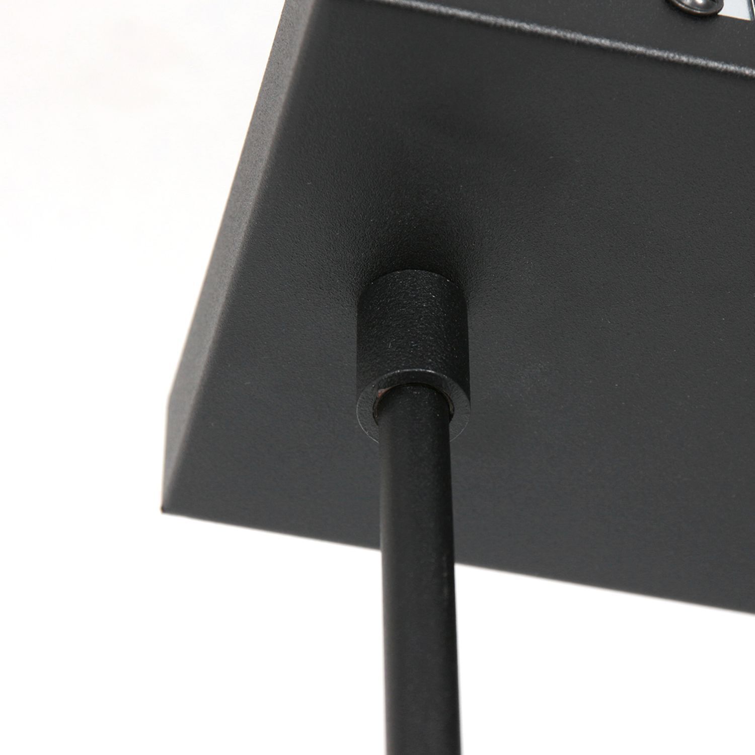 Gemütliche Hängelampe Schwarz Blau Metall Stoff 140 cm