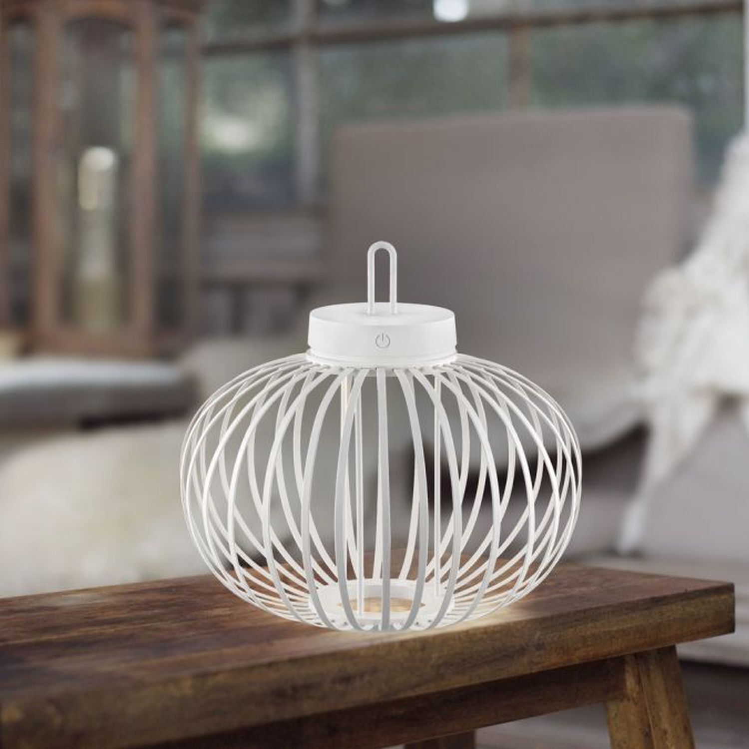 LED Akku Tischleuchte Weiß Dimmer Touch 33 cm IP44 2 W Lampe, Flasche, Kosmetik, Parfüm