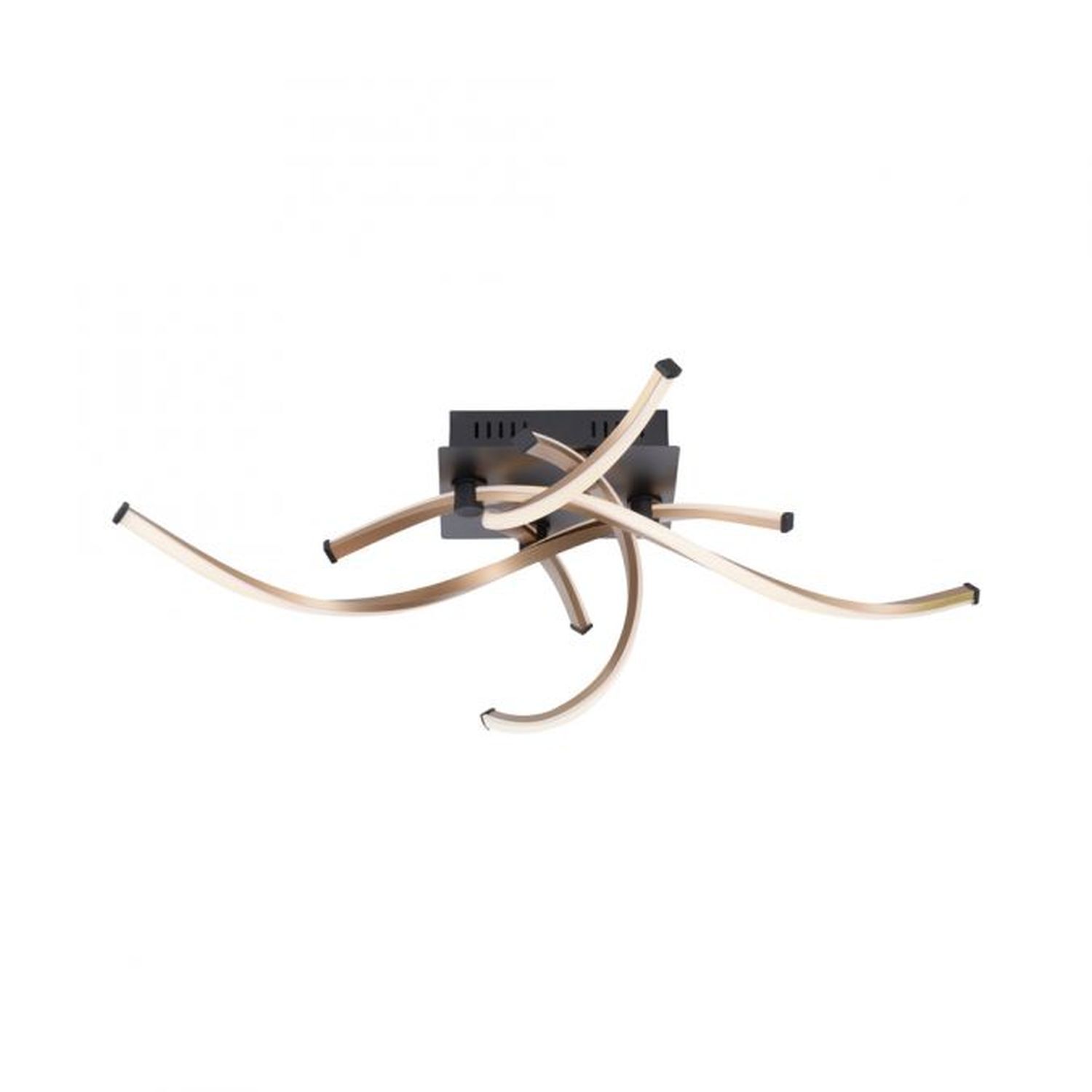 Dimmbare LED Deckenlampe Schwarz Gold L:78 cm 4220 lm Moebel, Bogen, Waffe