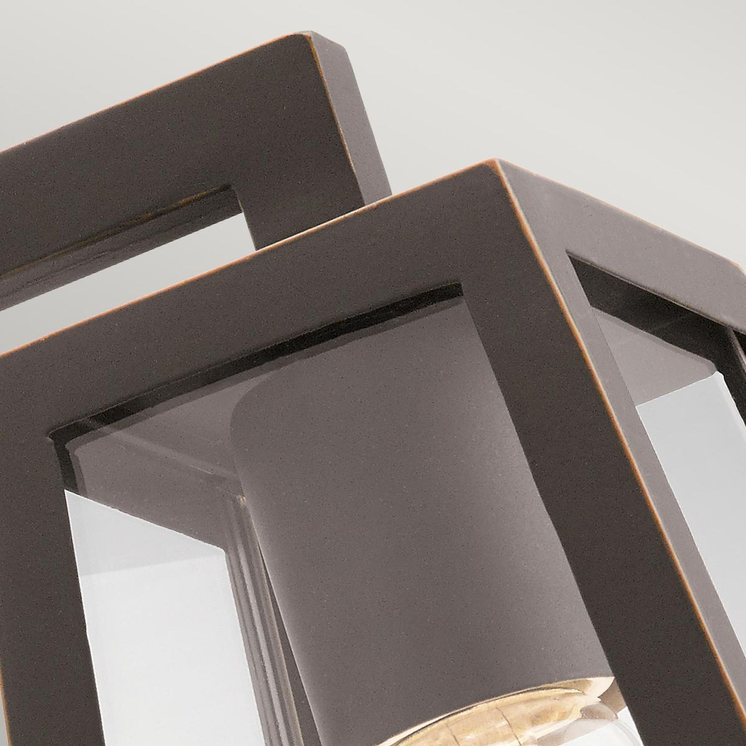 Außenleuchte Wand 29 cm hoch Glas Aluminium E27 IP44