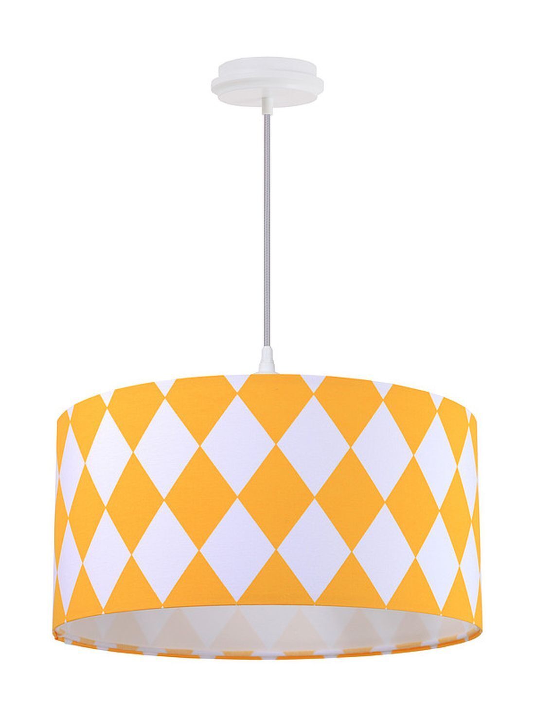 Pendelleuchte ERIK Weiß Orange rund Retro Esstisch Lampe, Lampenschirm