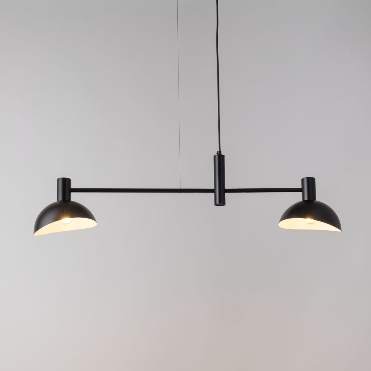Moderne Pendelleuchte Schwarz Weiß Metall E14 bis 0,7 m
