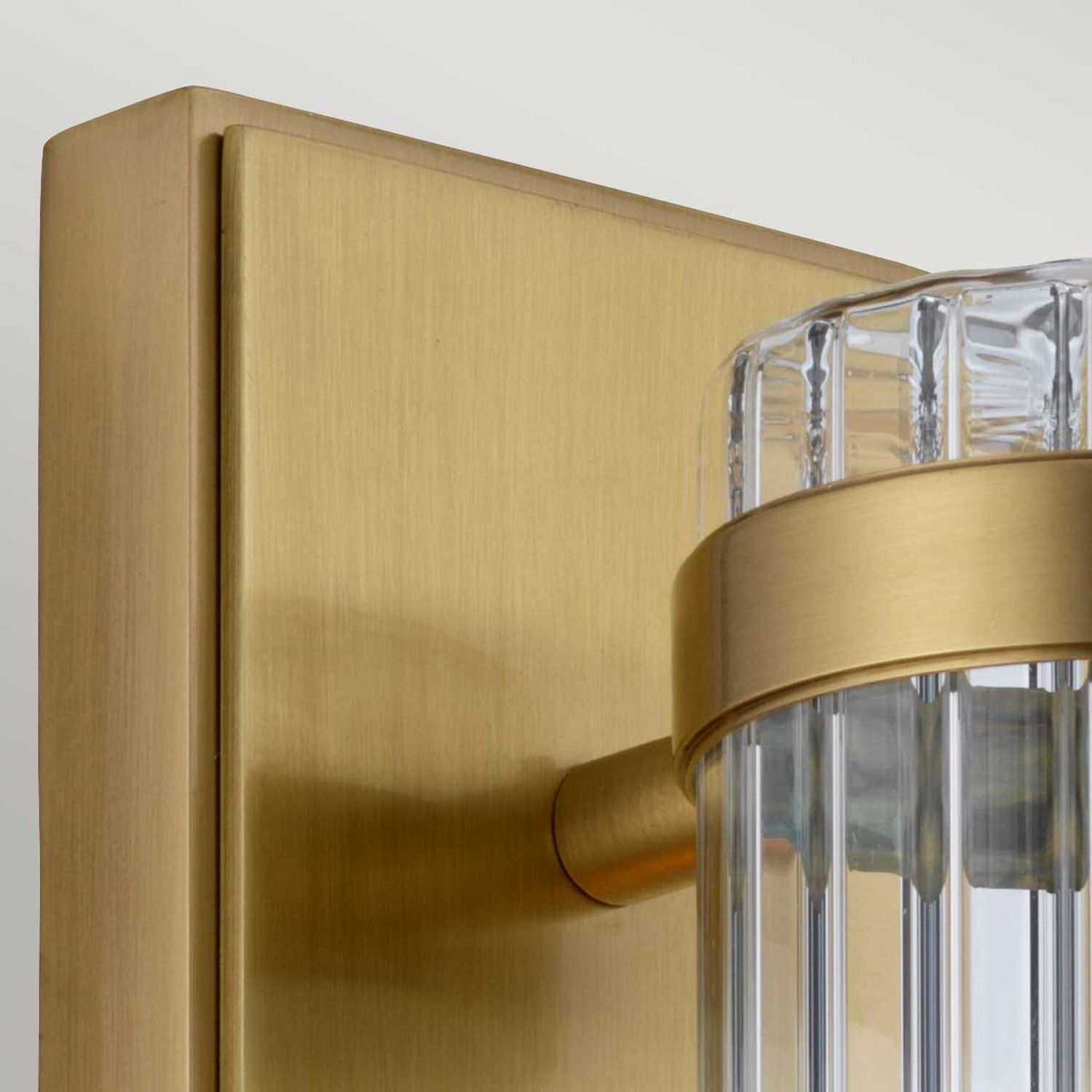 Wandlampe, goldfarben, Metall, Glas, Wandbefestigung