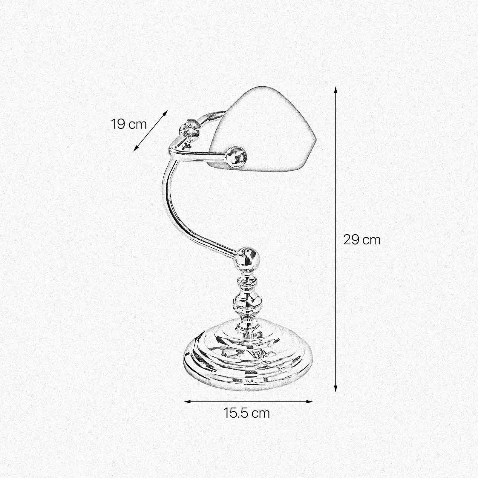 Bankerlampe Grün Messing massiv Glas 29 cm hoch schwenkbar