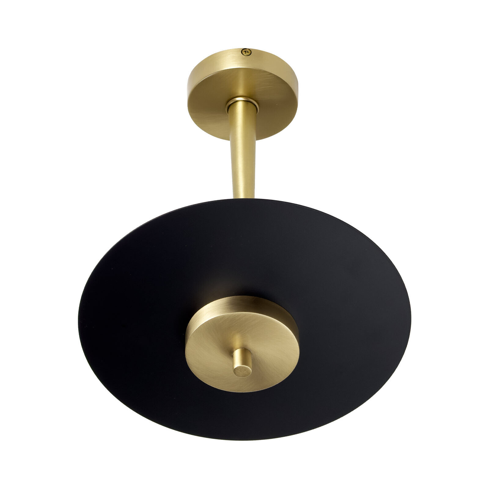 LED Deckenleuchte 2700 K 1150 lm D: 23 cm rund Messing Eisen Bronze