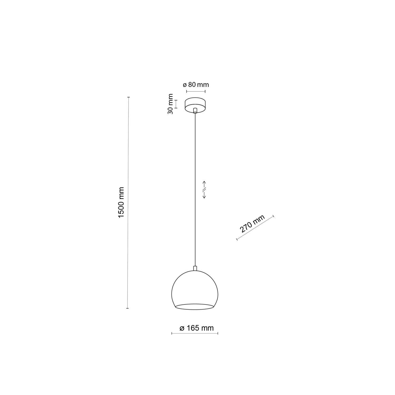 Hängeleuchte Metall E27 rund Ø 17 cm verstellbar Schwarz Kugel Diagramm, Handlung