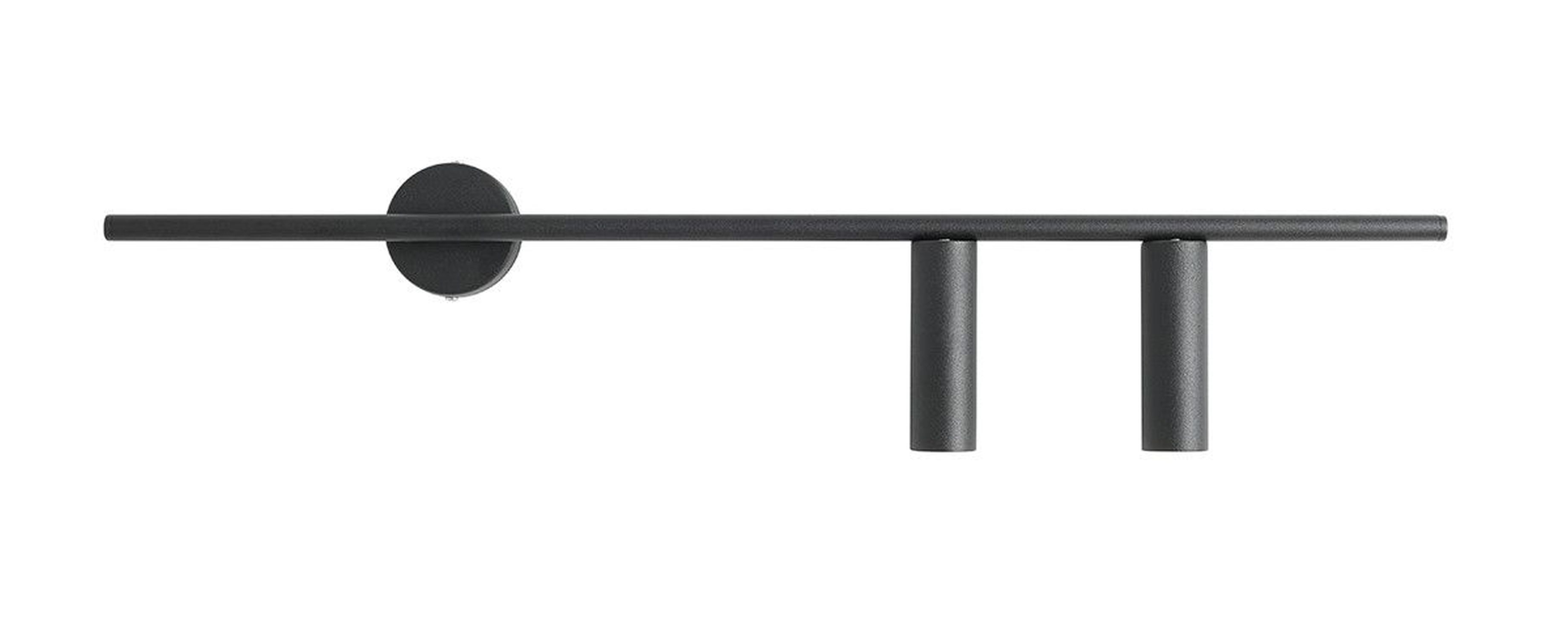 Schwarze Wandleuchte Metall GU10 2-flammig Zylinder