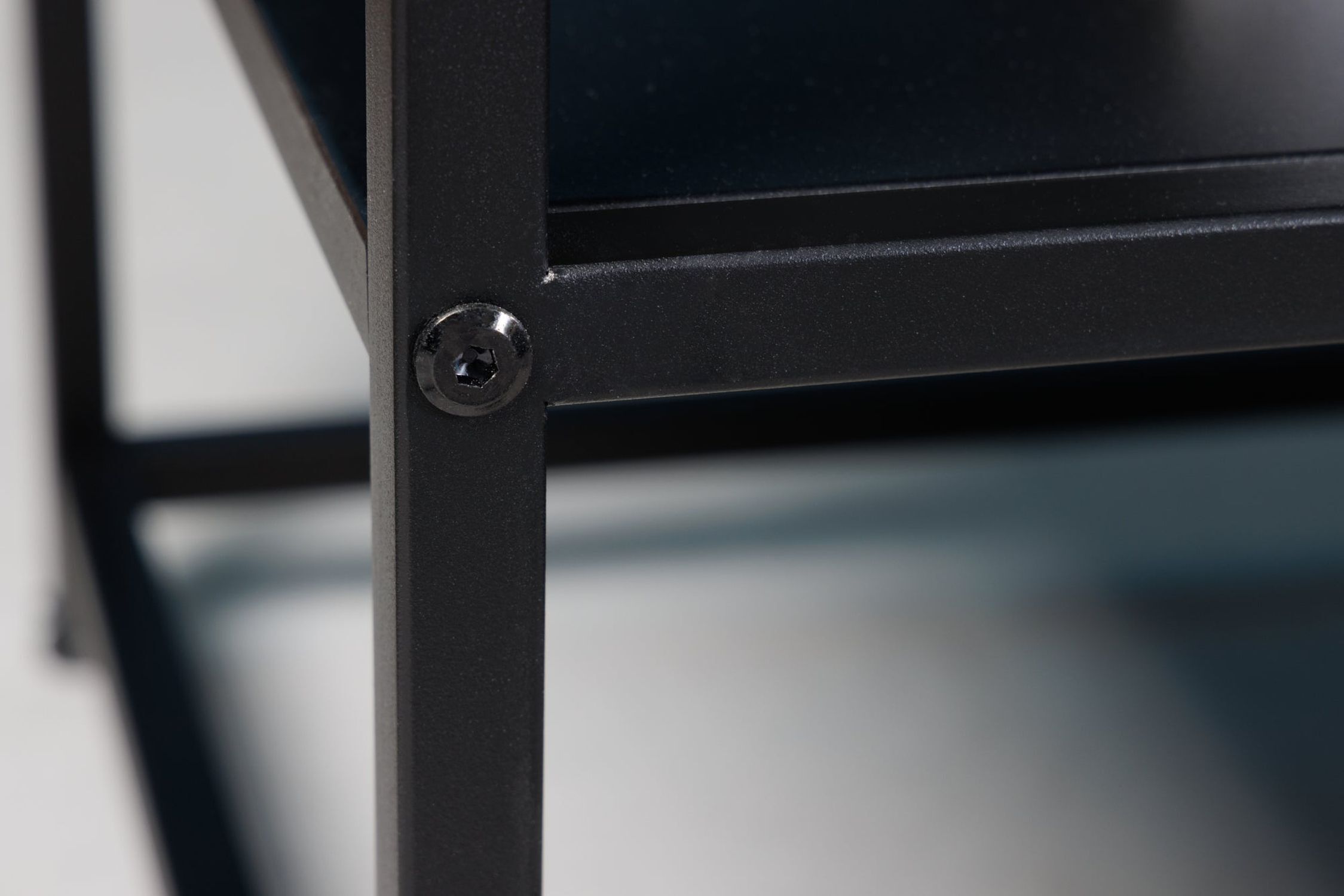 Beistelltisch mit Stauraum Stahl in Schwarz 50 x 40 cm