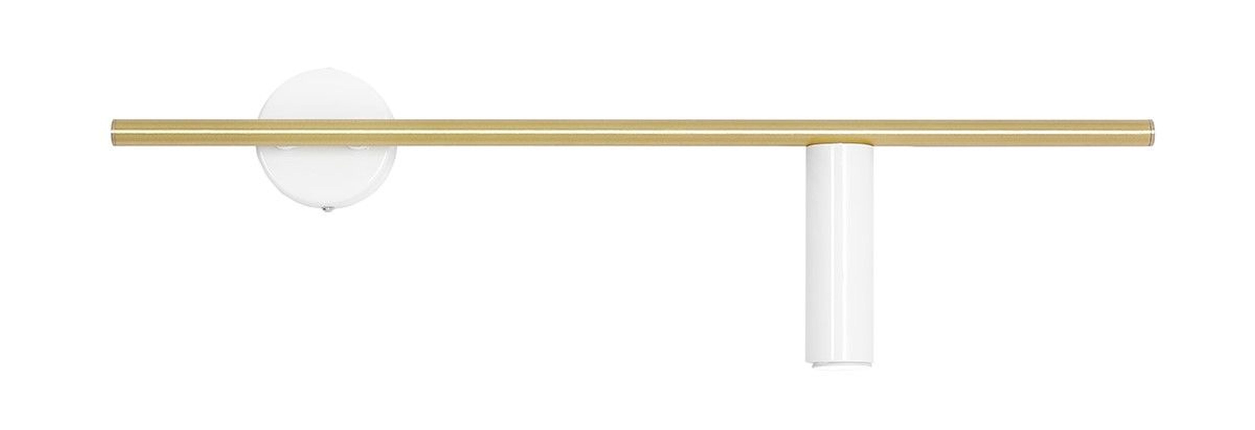 Wandlampe lang in Messing Weiß Metall B:60 cm GU10 Retro