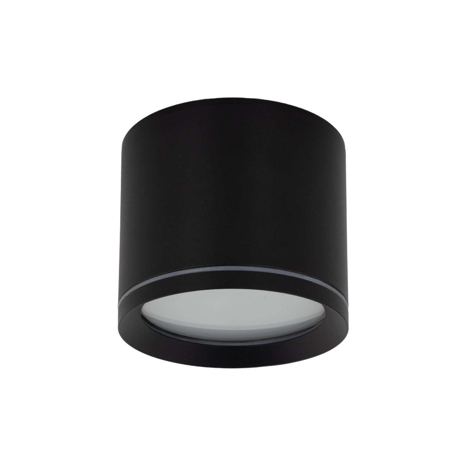 Aufbauspot Schwarz Aluminium GX53 IP44 Ø8,4 cm Aufputz