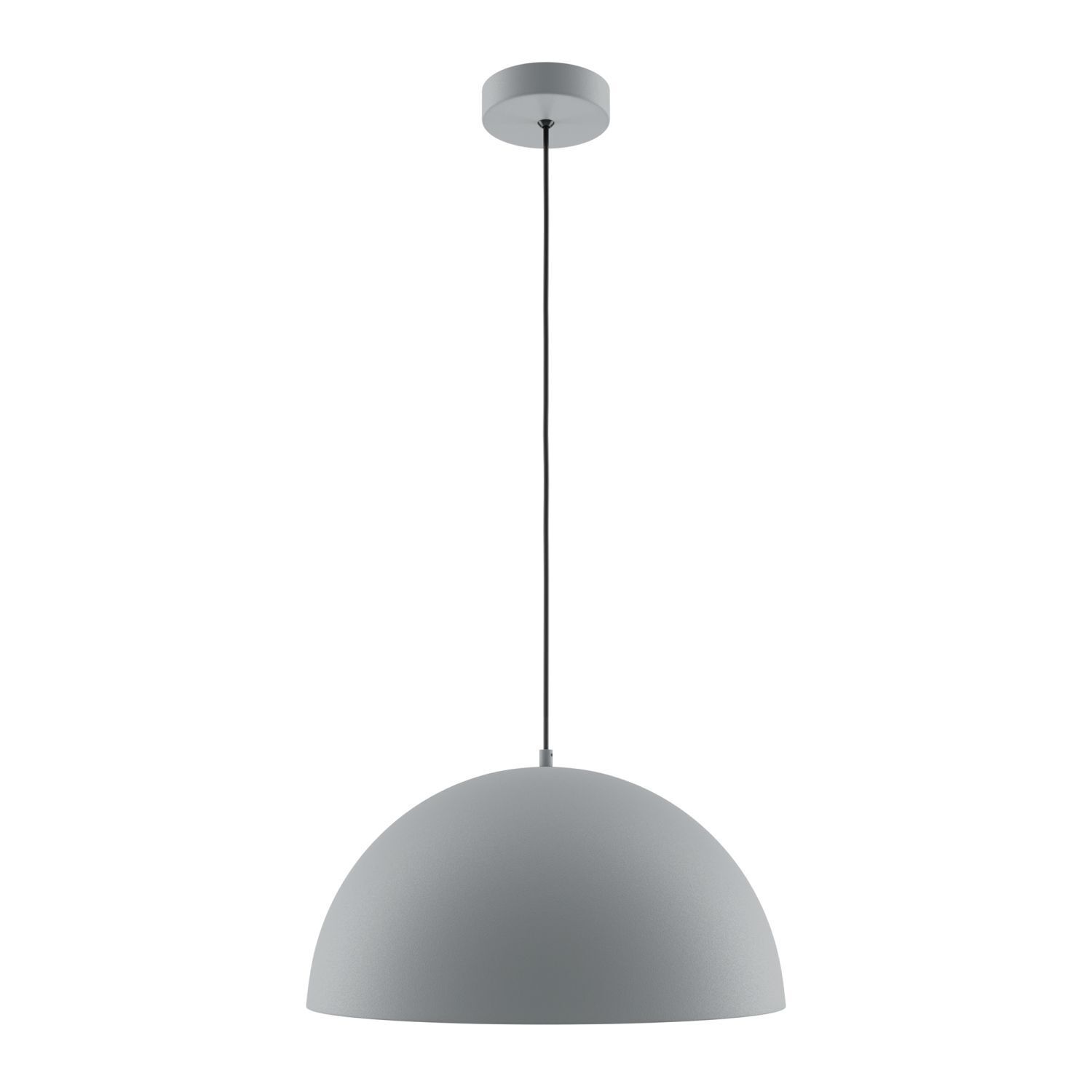 Hängelampe Metall E27 rund D: 35 cm H: max. 320 cm Grau