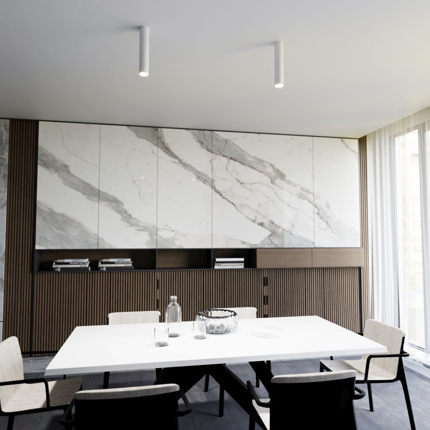 Spot Metall rund D: 6 cm H: 30 cm Aufputz Weiß GU10 Modern Drinnen, Innenarchitektur, Tabelle, Tischplatte, Stuhl