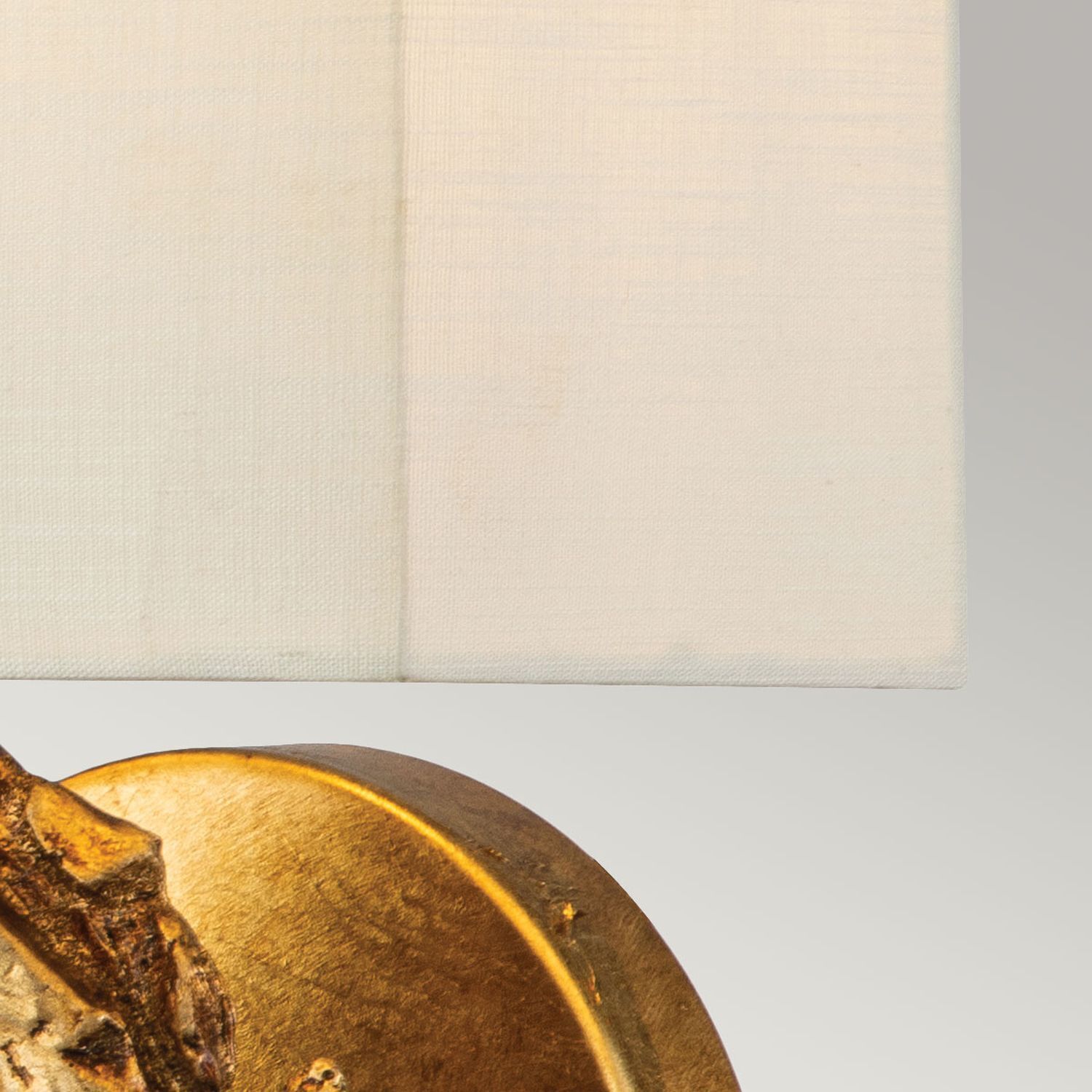 Wandleuchte Stoff 31,8 cm hoch in Blattgold Weiß canvas, gerahmt, gedehnt, textur, neutral