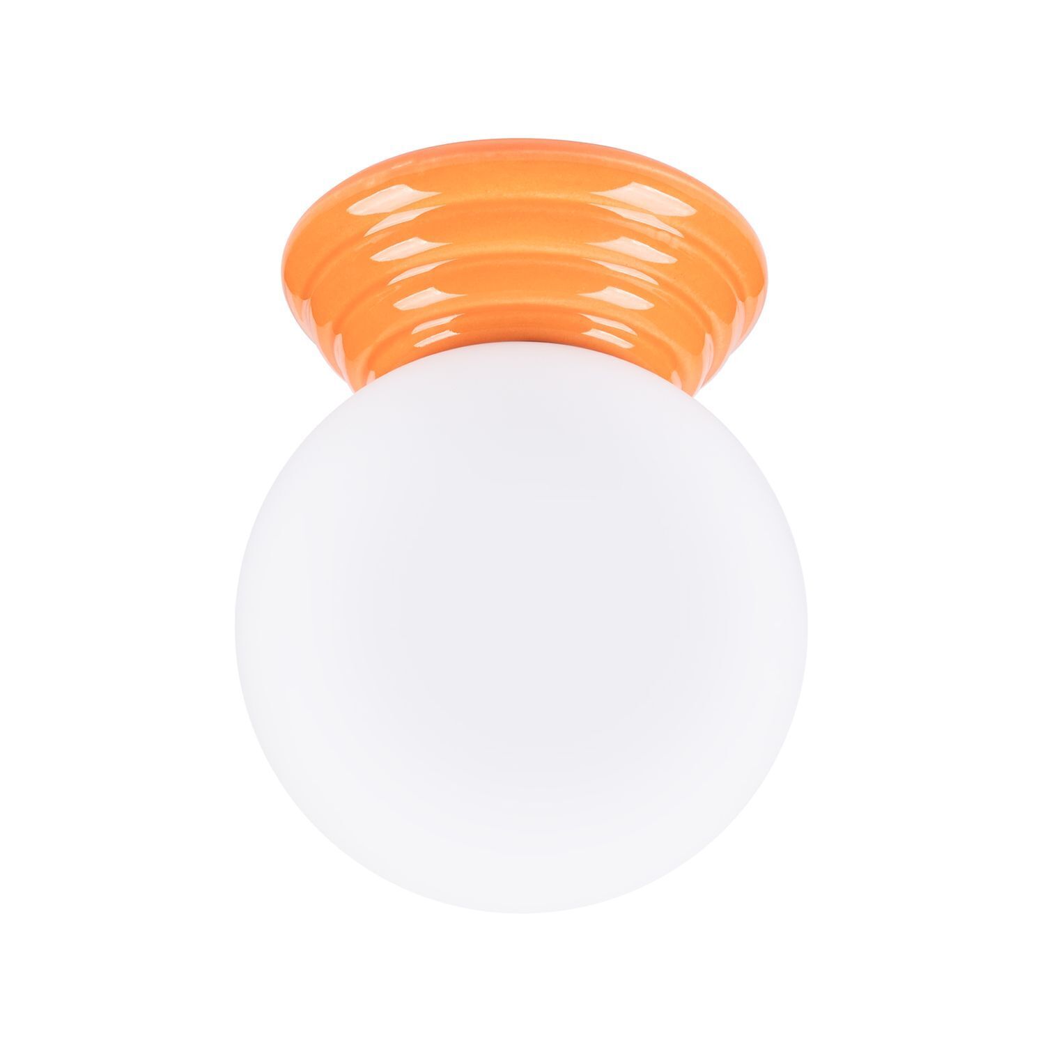 Deckenlampe Modern Keramik Glas Orange G9 IP44 B:12 cm Licht, Deckenleuchte