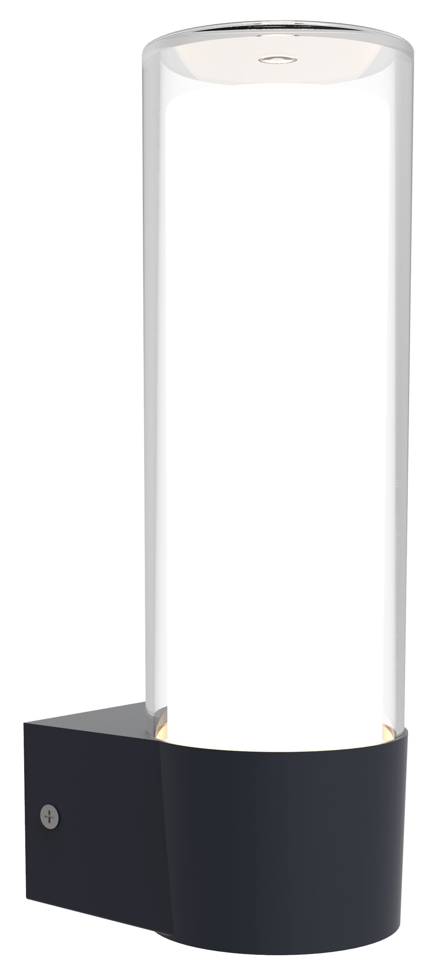 LED Außenwandlampe Aluminium RGB H:26 cm IP44 500 lm